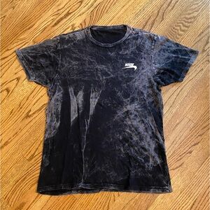 Men’s Medium Vision House Music Tie-Dye Black & Bleach Shirt